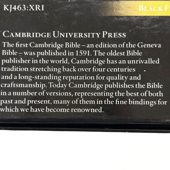 KJV Personal Concord Reference Bible Black French Morocco Leather KJ463:XRI NWT - Picture 5 of 16